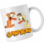 Casa si Gradina - Bucatarie si vesela - Cani si pahare - Cani si cesti - Cana Garfield Odie Limba Pisica Catel Desene, CoolTrend, alba, 330ml - Infinity.ro