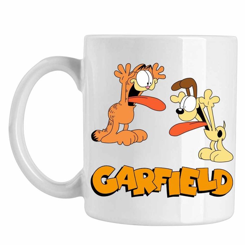 Casa si Gradina - Bucatarie si vesela - Cani si pahare - Cani si cesti - Cana Garfield Odie Limba Pisica Catel Desene, CoolTrend, alba, 330ml - Infinity.ro