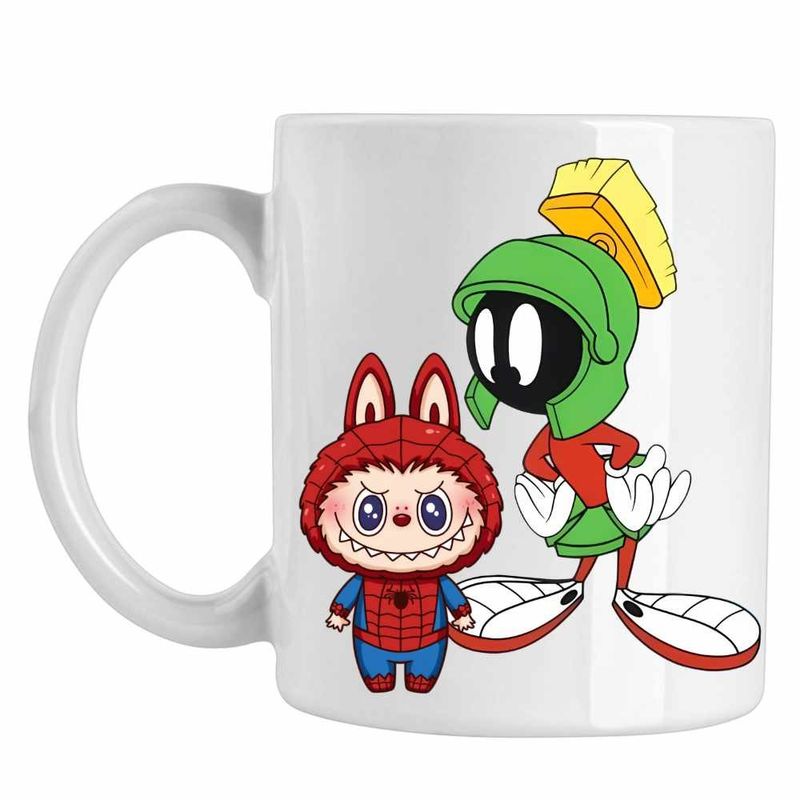 Casa si Gradina - Bucatarie si vesela - Cani si pahare - Cani si cesti - Cana Labubu Spiderman Extraterestru Marvin Looney, CoolTrend, alba, 330ml - Infinity.ro