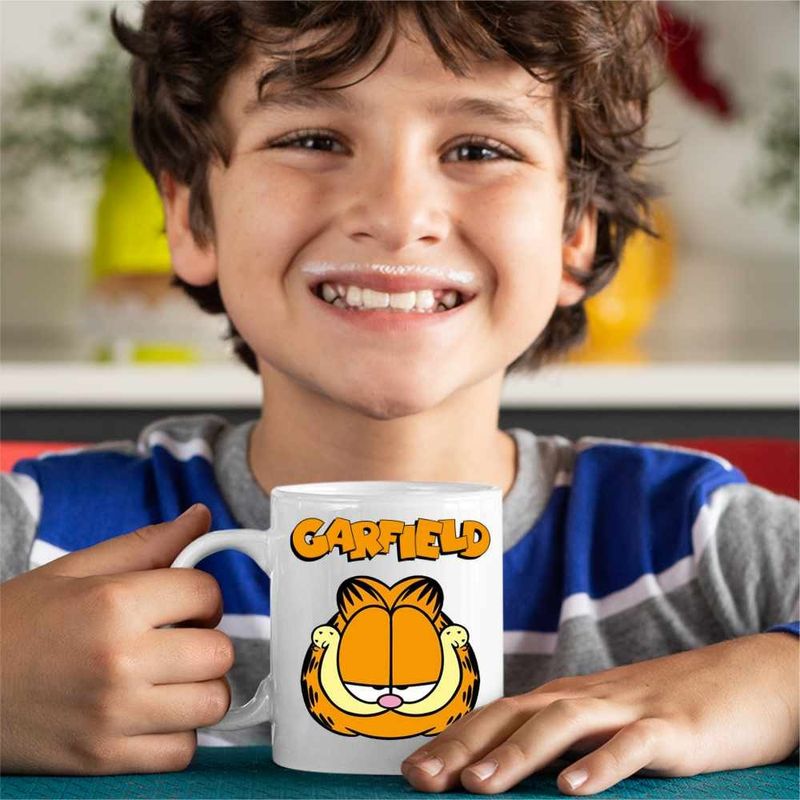 Casa si Gradina - Bucatarie si vesela - Cani si pahare - Cani si cesti - Cana Garfield Cap Pisoi Portocaliu, CoolTrend, alba, 330ml - Infinity.ro