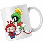 Casa si Gradina - Bucatarie si vesela - Cani si pahare - Cani si cesti - Cana Labubu Spiderman Extraterestru Marvin Looney, CoolTrend, alba, 330ml - Infinity.ro