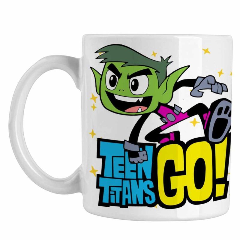 Casa si Gradina - Bucatarie si vesela - Cani si pahare - Cani si cesti - Cana Beast Haideti Tineri Titani CoolTrend, alba, 330ml - Infinity.ro