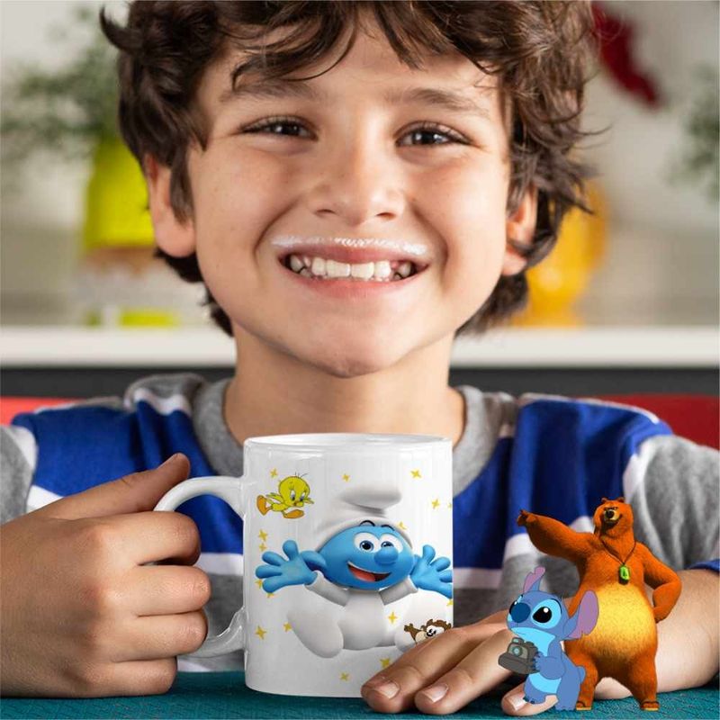 Casa si Gradina - Bucatarie si vesela - Cani si pahare - Cani si cesti - Cana Bebe Strumf Strunf CoolTrend, alba, 330ml - Infinity.ro
