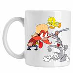 Casa si Gradina - Bucatarie si vesela - Cani si pahare - Cani si cesti - Cana Yosemite Sam Tweety Bug Bunny Iepure, CoolTrend, alba, 330ml - Infinity.ro