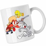 Casa si Gradina - Bucatarie si vesela - Cani si pahare - Cani si cesti - Cana Yosemite Sam Tweety Bug Bunny Iepure, CoolTrend, alba, 330ml - Infinity.ro