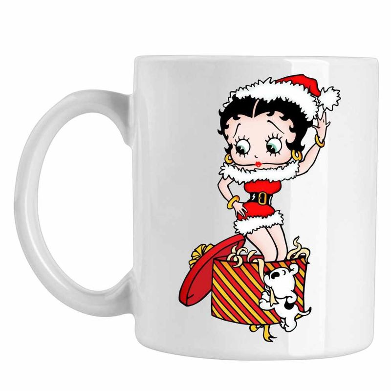 Casa si Gradina - Bucatarie si vesela - Cani si pahare - Cani si cesti - Cana Betty Boop Craciunita Mos Craciun, CoolTrend, alba, 330ml - Infinity.ro