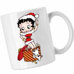 Casa si Gradina - Bucatarie si vesela - Cani si pahare - Cani si cesti - Cana Betty Boop Craciunita Mos Craciun, CoolTrend, alba, 330ml - Infinity.ro