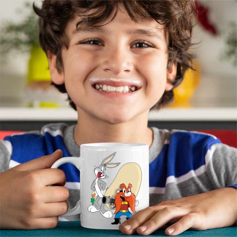 Casa si Gradina - Bucatarie si vesela - Cani si pahare - Cani si cesti - Cana Yosemite Sam Bugs Bunny, CoolTrend, alba, 330ml - Infinity.ro