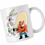Casa si Gradina - Bucatarie si vesela - Cani si pahare - Cani si cesti - Cana Yosemite Sam Bugs Bunny, CoolTrend, alba, 330ml - Infinity.ro