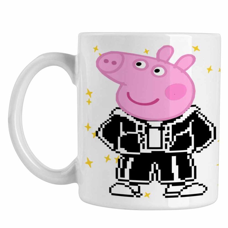 Casa si Gradina - Bucatarie si vesela - Cani si pahare - Cani si cesti - Cana Peppa Pixel Art CoolTrend, alba, 330ml - Infinity.ro