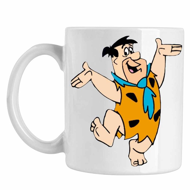 Casa si Gradina - Bucatarie si vesela - Cani si pahare - Cani si cesti - Cana Familia Flintstone Fred Epoca de Piatra, CoolTrend, alba, 330ml - Infinity.ro