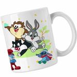 Casa si Gradina - Bucatarie si vesela - Cani si pahare - Cani si cesti - Cana Bugs Bunny Diavol Tasmanian Daffy Duck Bebelusi Taz CoolTrend, alba, 330ml - Infinity.ro