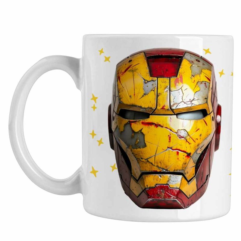 Casa si Gradina - Bucatarie si vesela - Cani si pahare - Cani si cesti - Cana Iron Man Casca CoolTrend, alba, 330ml - Infinity.ro