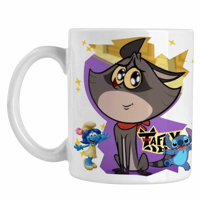 Casa si Gradina - Bucatarie si vesela - Cani si pahare - Cani si cesti - Cana Taffy Desene Animate CoolTrend, alba, 330ml - Infinity.ro