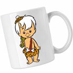 Casa si Gradina - Bucatarie si vesela - Cani si pahare - Cani si cesti - Cana Familia Flintstone Bamm Bamm Bebelus, CoolTrend, alba, 330ml - Infinity.ro