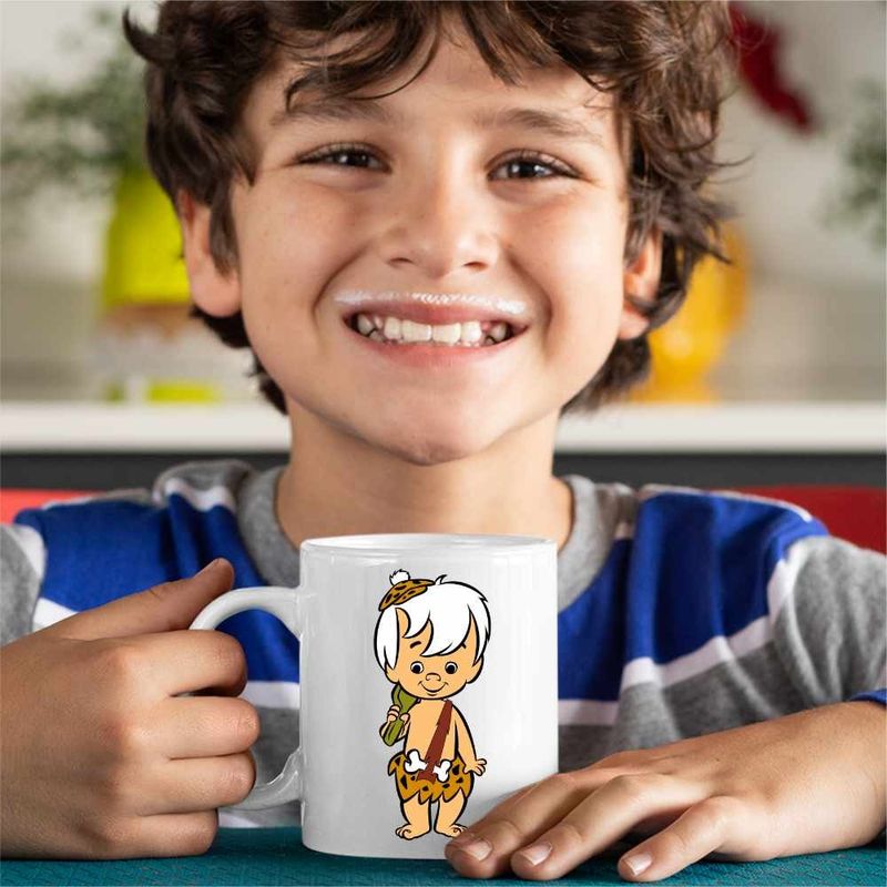 Casa si Gradina - Bucatarie si vesela - Cani si pahare - Cani si cesti - Cana Familia Flintstone Bamm Bamm Bebelus, CoolTrend, alba, 330ml - Infinity.ro