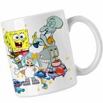 Casa si Gradina - Bucatarie si vesela - Cani si pahare - Cani si cesti - Cana SpongeBob Pantaloni Patrati Desene Animate CoolTrend, alba, 330ml - Infinity.ro