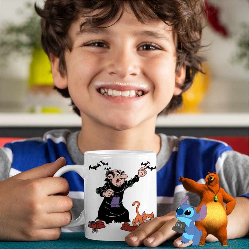 Casa si Gradina - Bucatarie si vesela - Cani si pahare - Cani si cesti - Cana Gargamel Azrael Strumfii Vrajitor CoolTrend, alba, 330ml - Infinity.ro