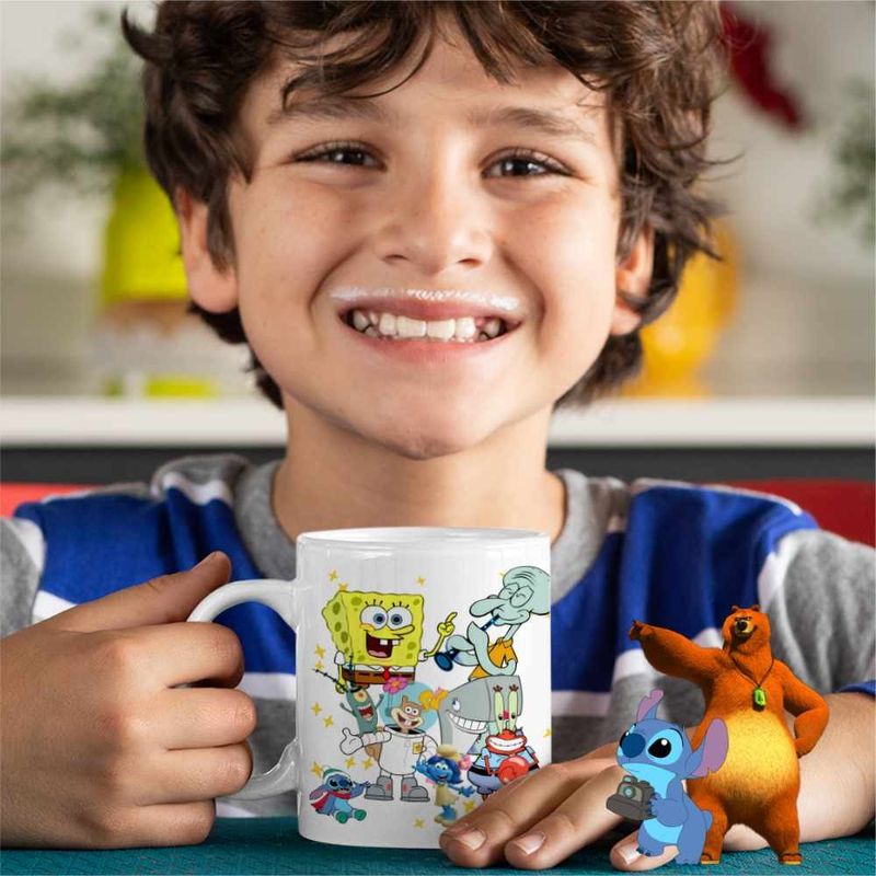 Casa si Gradina - Bucatarie si vesela - Cani si pahare - Cani si cesti - Cana SpongeBob Pantaloni Patrati Desene Animate CoolTrend, alba, 330ml - Infinity.ro