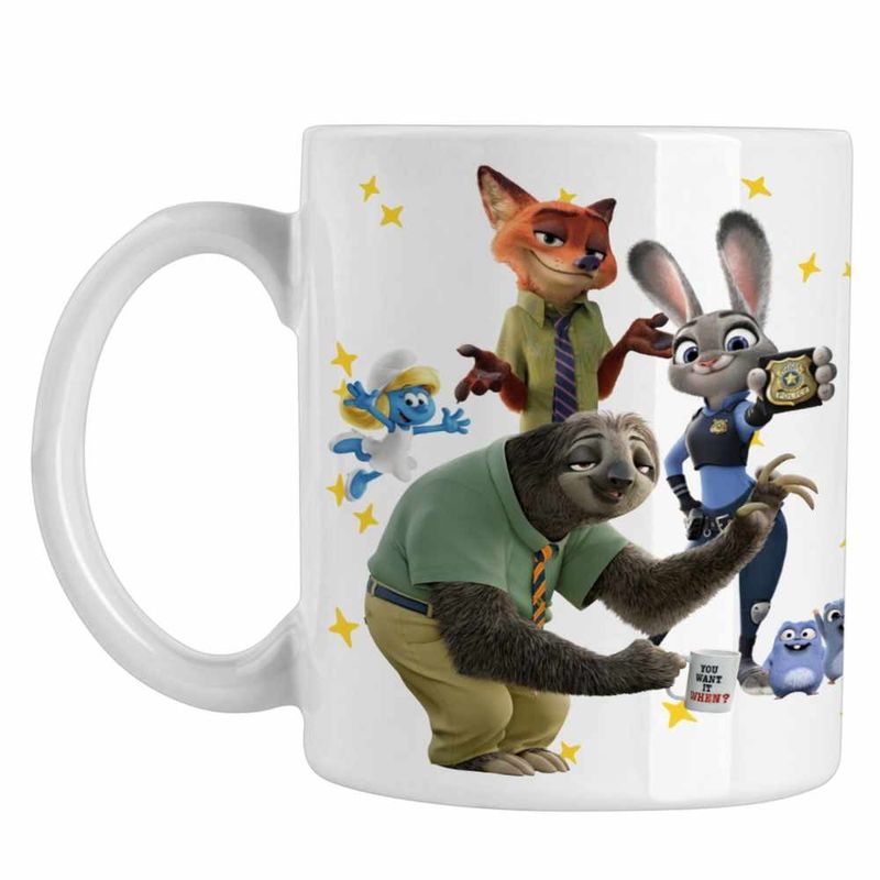 Casa si Gradina - Bucatarie si vesela - Cani si pahare - Cani si cesti - Cana Zootopia Judy Nick Flash CoolTrend, alba, 330ml - Infinity.ro