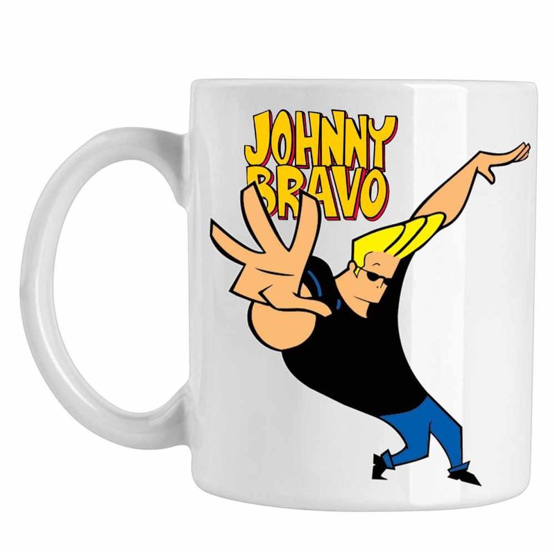Casa si Gradina - Bucatarie si vesela - Cani si pahare - Cani si cesti - Cana Johnny Bravo Desene Cartoon Network, CoolTrend, alba, 330ml - Infinity.ro