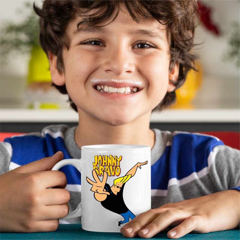 Casa si Gradina - Bucatarie si vesela - Cani si pahare - Cani si cesti - Cana Johnny Bravo Desene Cartoon Network, CoolTrend, alba, 330ml - Infinity.ro
