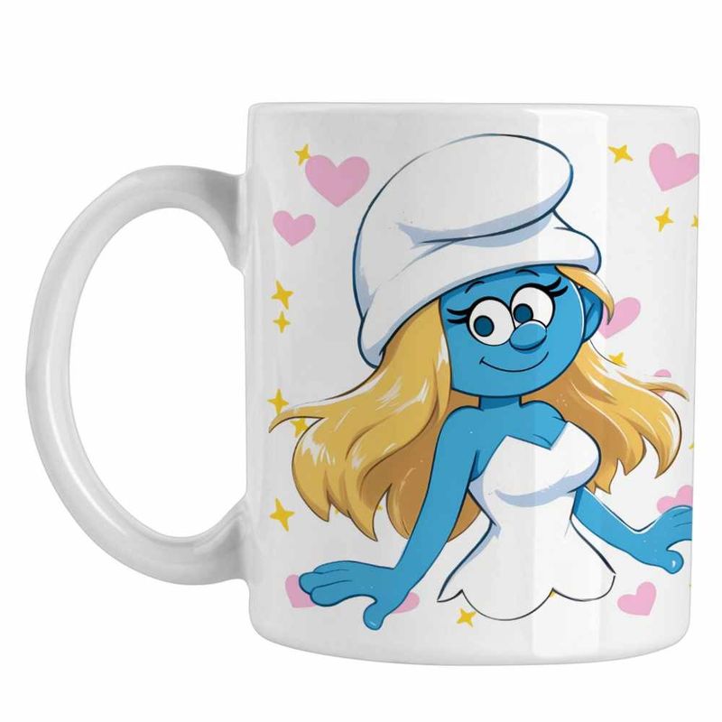 Casa si Gradina - Bucatarie si vesela - Cani si pahare - Cani si cesti - Cana Strumfita Strumfii Smurfette CoolTrend, alba, 330ml - Infinity.ro