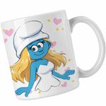 Casa si Gradina - Bucatarie si vesela - Cani si pahare - Cani si cesti - Cana Strumfita Strumfii Smurfette CoolTrend, alba, 330ml - Infinity.ro