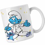 Casa si Gradina - Bucatarie si vesela - Cani si pahare - Cani si cesti - Cana Strumfii Dentistul Stomatolog CoolTrend, alba, 330ml - Infinity.ro