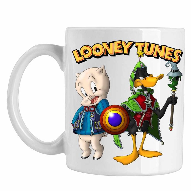 Casa si Gradina - Bucatarie si vesela - Cani si pahare - Cani si cesti - Cana Porky Daffy Vrajitor Looney Tunes, CoolTrend, alba, 330ml - Infinity.ro