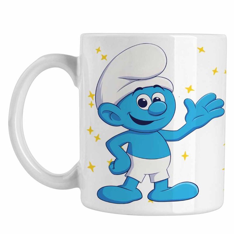 Casa si Gradina - Bucatarie si vesela - Cani si pahare - Cani si cesti - Cana Strumf Vesel CoolTrend, alba, 330ml - Infinity.ro