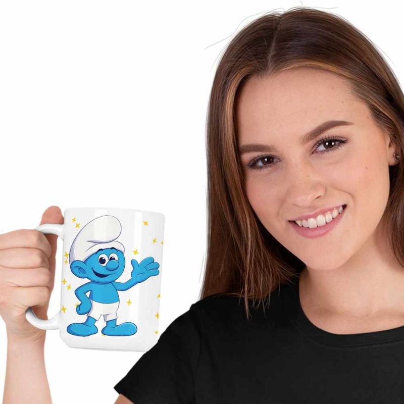 Casa si Gradina - Bucatarie si vesela - Cani si pahare - Cani si cesti - Cana Strumf Vesel CoolTrend, alba, 330ml - Infinity.ro