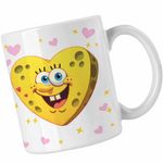 Casa si Gradina - Bucatarie si vesela - Cani si pahare - Cani si cesti - Cana Sponge Bob Inima SpongeBoo Pantaloni Patrati CoolTrend, alba, 330ml - Infinity.ro