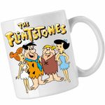 Casa si Gradina - Bucatarie si vesela - Cani si pahare - Cani si cesti - Cana Familia Flinstone Friends Barney Betty Fred Wilma, CoolTrend, alba, 330ml - Infinity.ro
