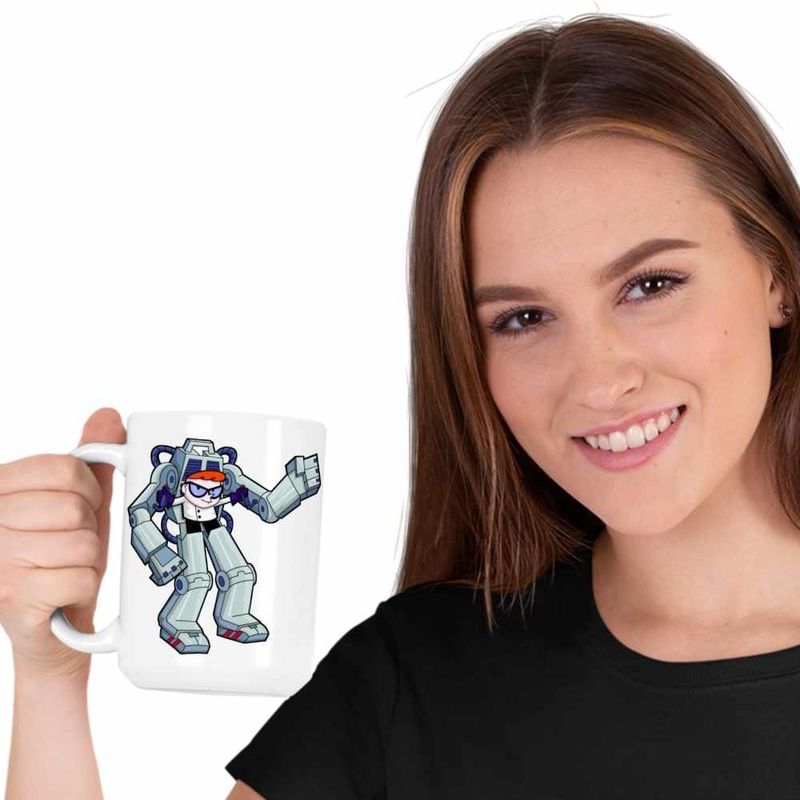 Casa si Gradina - Bucatarie si vesela - Cani si pahare - Cani si cesti - Cana Laborator Dexter Robot Exoschelet, CoolTrend, alba, 330ml - Infinity.ro
