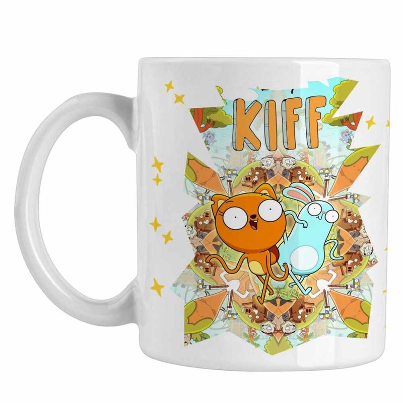 Casa si Gradina - Bucatarie si vesela - Cani si pahare - Cani si cesti - Cana Kiff Actiune Veverita CoolTrend, alba, 330ml - Infinity.ro