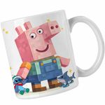 Casa si Gradina - Bucatarie si vesela - Cani si pahare - Cani si cesti - Cana Purcelusa Peppa Pig Minecraft Roblox CoolTrend, alba, 330ml - Infinity.ro