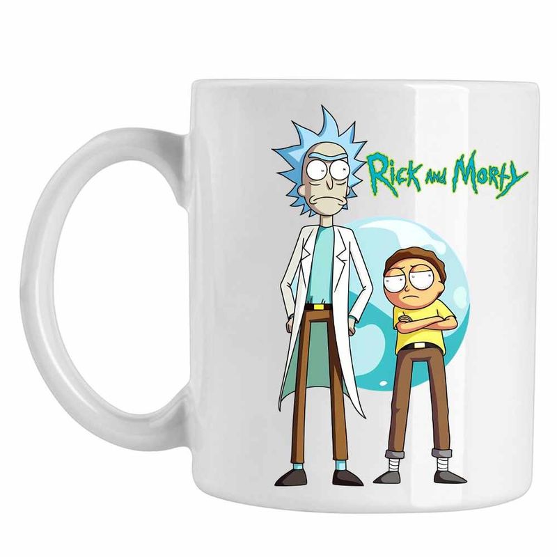 Casa si Gradina - Bucatarie si vesela - Cani si pahare - Cani si cesti - Cana Rick and Morty, CoolTrend, alba, 330ml - Infinity.ro