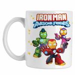 Casa si Gradina - Bucatarie si vesela - Cani si pahare - Cani si cesti - Cana Iron Man Awesome Friends CoolTrend, alba, 330ml - Infinity.ro