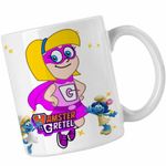 Casa si Gradina - Bucatarie si vesela - Cani si pahare - Cani si cesti - Cana Hamster Gretel Super Eroi Gretal CoolTrend, alba, 330ml - Infinity.ro