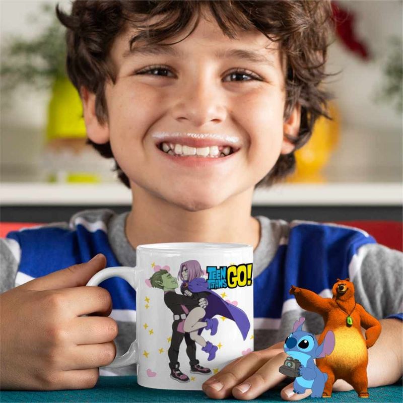 Casa si Gradina - Bucatarie si vesela - Cani si pahare - Cani si cesti - Cana Beast Raven Fanart Teen Titans Go Titani CoolTrend, alba, 330ml - Infinity.ro