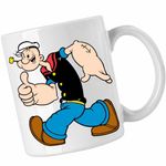 Casa si Gradina - Bucatarie si vesela - Cani si pahare - Cani si cesti - Cana Popeye Marinarul Capitan Vas Vapor, CoolTrend, alba, 330ml - Infinity.ro