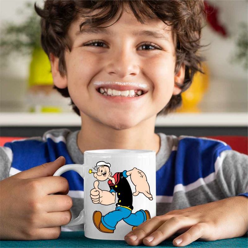 Casa si Gradina - Bucatarie si vesela - Cani si pahare - Cani si cesti - Cana Popeye Marinarul Capitan Vas Vapor, CoolTrend, alba, 330ml - Infinity.ro