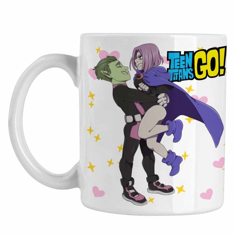 Casa si Gradina - Bucatarie si vesela - Cani si pahare - Cani si cesti - Cana Beast Raven Fanart Teen Titans Go Titani CoolTrend, alba, 330ml - Infinity.ro