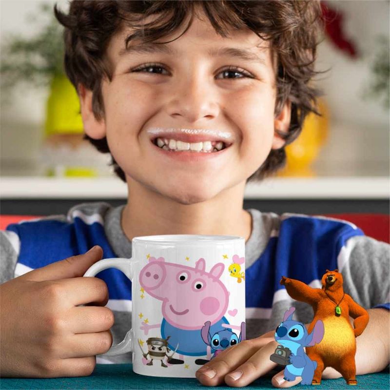 Casa si Gradina - Bucatarie si vesela - Cani si pahare - Cani si cesti - Cana George Purcelusa Peppa Pig CoolTrend, alba, 330ml - Infinity.ro