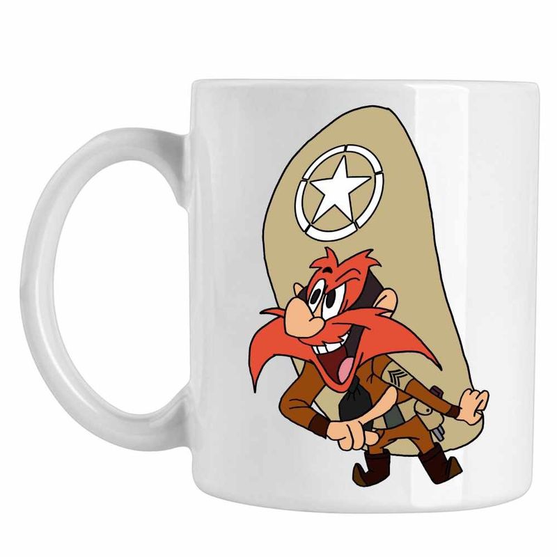 Casa si Gradina - Bucatarie si vesela - Cani si pahare - Cani si cesti - Cana Yosemite Sam Serif Looney Tunes, CoolTrend, alba, 330ml - Infinity.ro