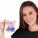 Casa si Gradina - Bucatarie si vesela - Cani si pahare - Cani si cesti - Cana George Purcelusa Peppa Pig CoolTrend, alba, 330ml - Infinity.ro