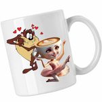 Casa si Gradina - Bucatarie si vesela - Cani si pahare - Cani si cesti - Cana Taz Balerina Capucina Italian Brainrot, CoolTrend, alba, 330ml - Infinity.ro