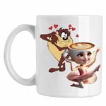 Casa si Gradina - Bucatarie si vesela - Cani si pahare - Cani si cesti - Cana Taz Balerina Capucina Italian Brainrot, CoolTrend, alba, 330ml - Infinity.ro