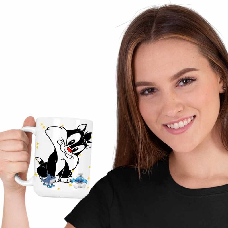 Casa si Gradina - Bucatarie si vesela - Cani si pahare - Cani si cesti - Cana Tweety Sylvester Bebelus CoolTrend, alba, 330ml - Infinity.ro